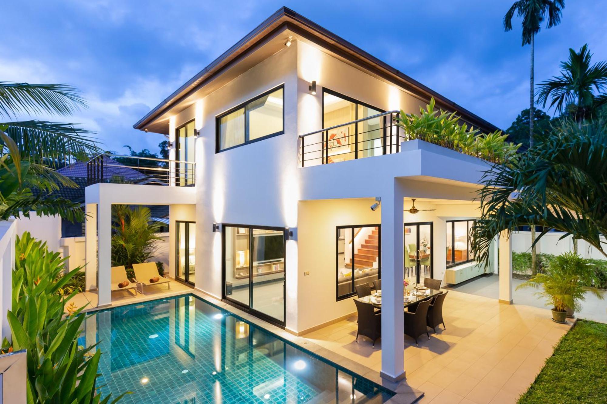 Villa White Pool Strand Kamala Exterior foto