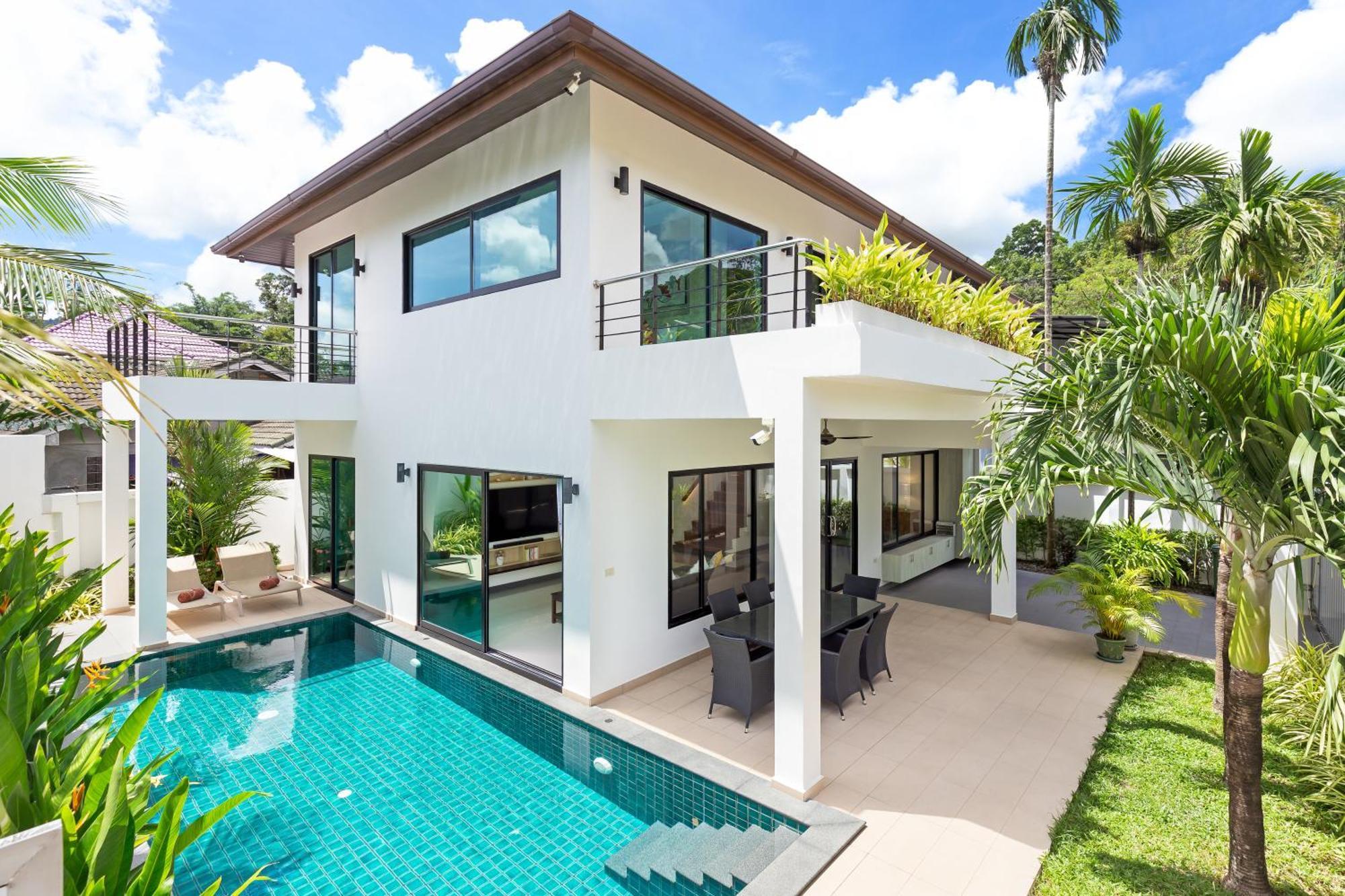 Villa White Pool Strand Kamala Exterior foto